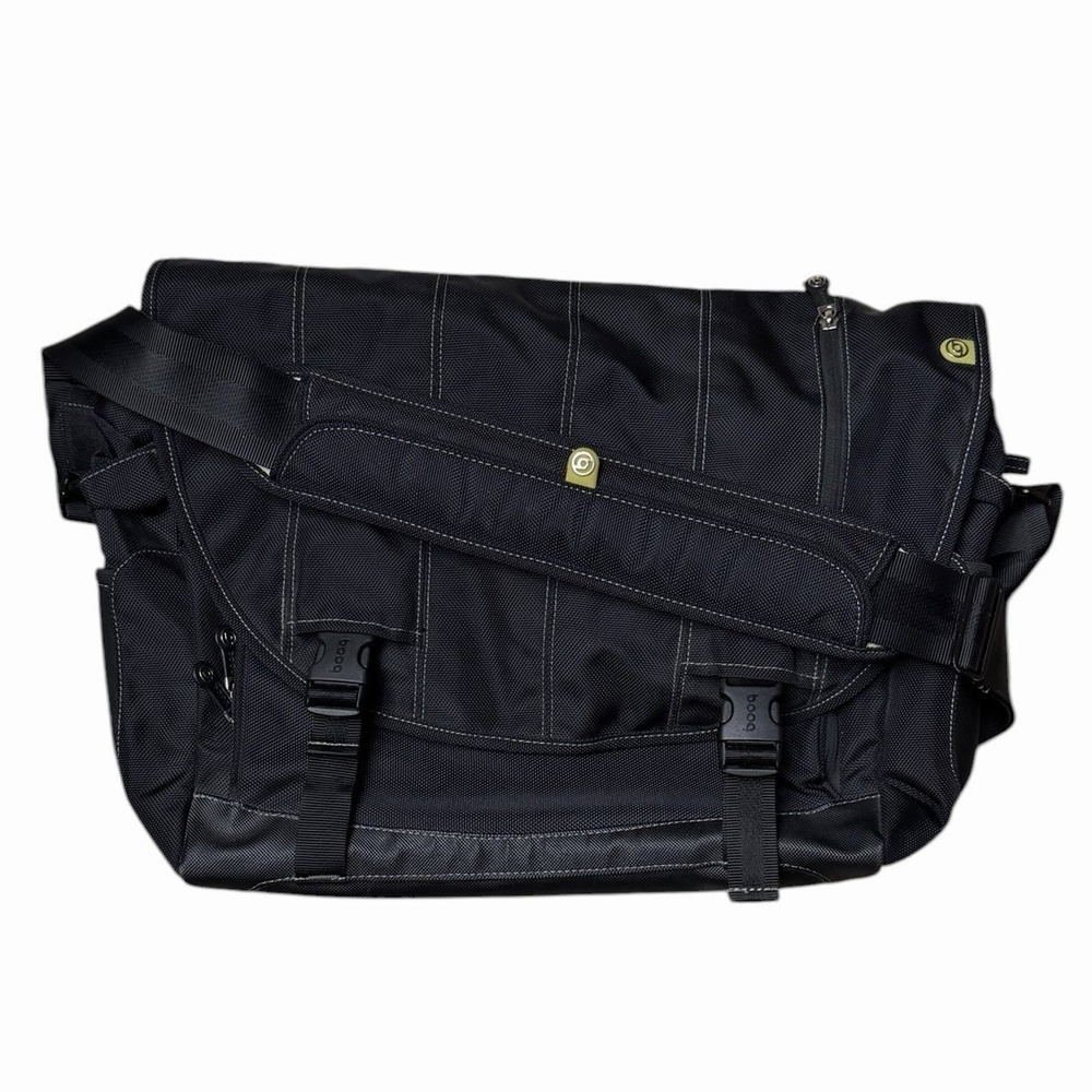 Booq Boa Nerve Laptop Messenger Bag Commute Bike Water Repellent Black/Green